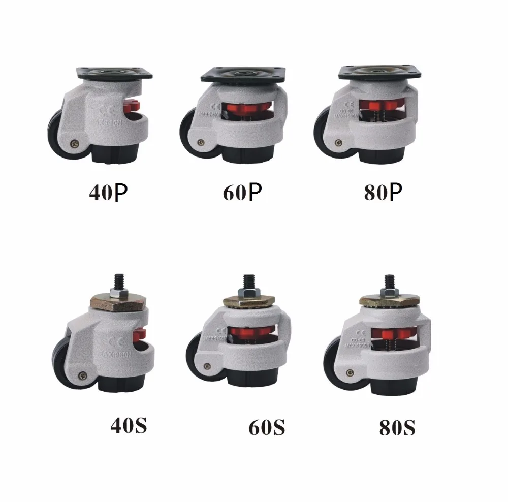 Nylon Wheel and NBR Pad Leveling Caster Castor