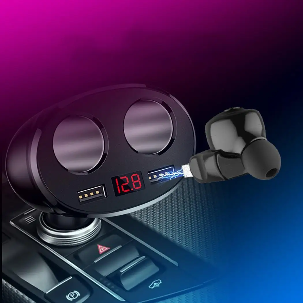 Беспроводные наушники USB зарядка в ухо гарнитура 120 часов Bluetooth IPX6 автомобиль