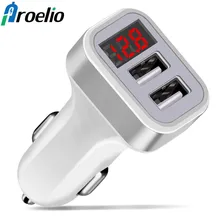 

USB Car-Charger with LED Screen Smart Auto Car Charger Adapter Charging for iPhone 7 Samsung Xiaomi Car Mobile Phone chargers