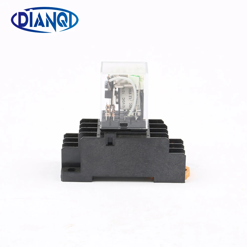 

MY3 HH53P MY3NJ Mini Coil Power Relay 11pin 3NO 3NC LED Lamp 5A AC 110V 220V with socket 12V 24V