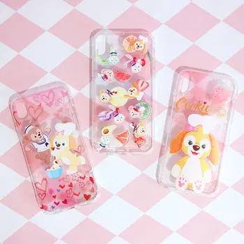 

Japan Cartoon Cute Duffy Bear Friends Stellalou Rabbit Cookie Chef Dog iPhone X 10 7/8plus Cover Cases for iphonex
