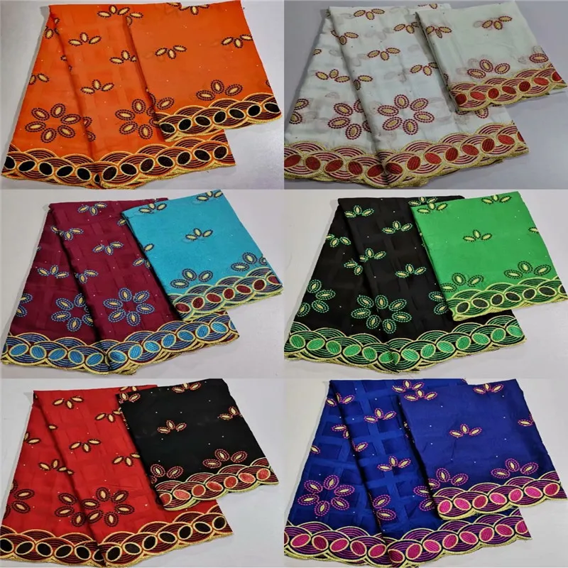 

5+2yard Swiss lace fabric 2019 latest flower embroidery Square high cotton cloth Swiss voile lace popular top grade YC93-21
