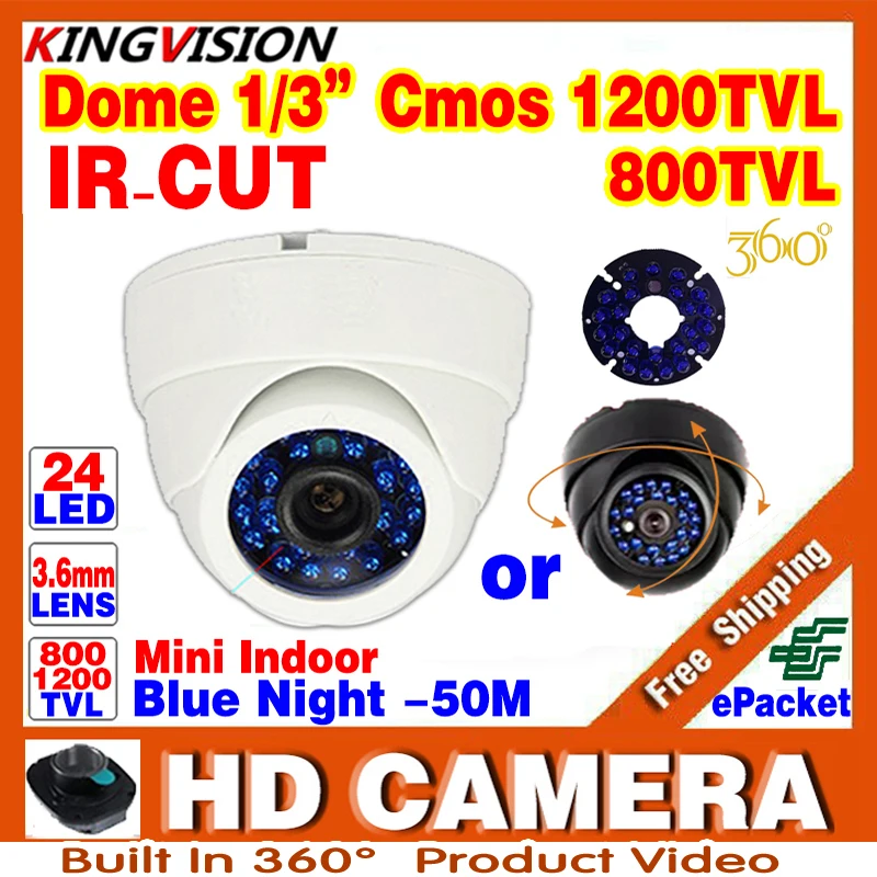 Blue Led Security Camera 1/3cmos 1200TVL CCTV ahdl Camera HD Night