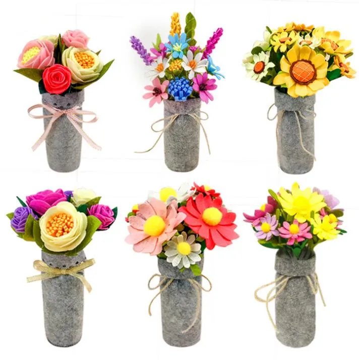 Разные типы войлока ткани Войлок цветы украшения резка DIY Материал посылка ручной работы ткань цветок для подарков