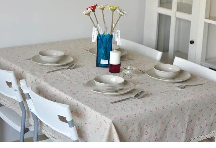 Простая Современная тканая домашняя текстильная скатерть скатерти для кафе покрытие высокого качества в богемном стиле ажурная вишня/цветочный принт