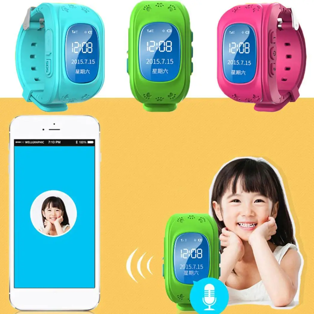 

Children LBS Smart Watch Multi-language Phone Global Positioning LCD Card Health monitoring step counting Track/alarm wristband
