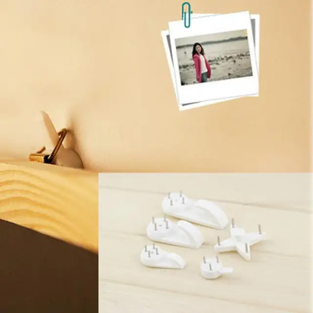 10pcs Plastic Invisible Wall Mount Photo Picture Frame Nail Hook Hanger