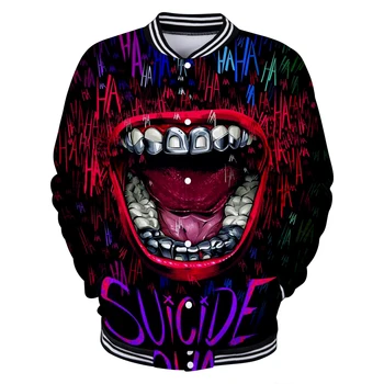 

Hot Sale Casual 3D Printed Jacket haha joker Fashion Sweatshirt Boy/Girl personality Baseball uniform Funny streetwear