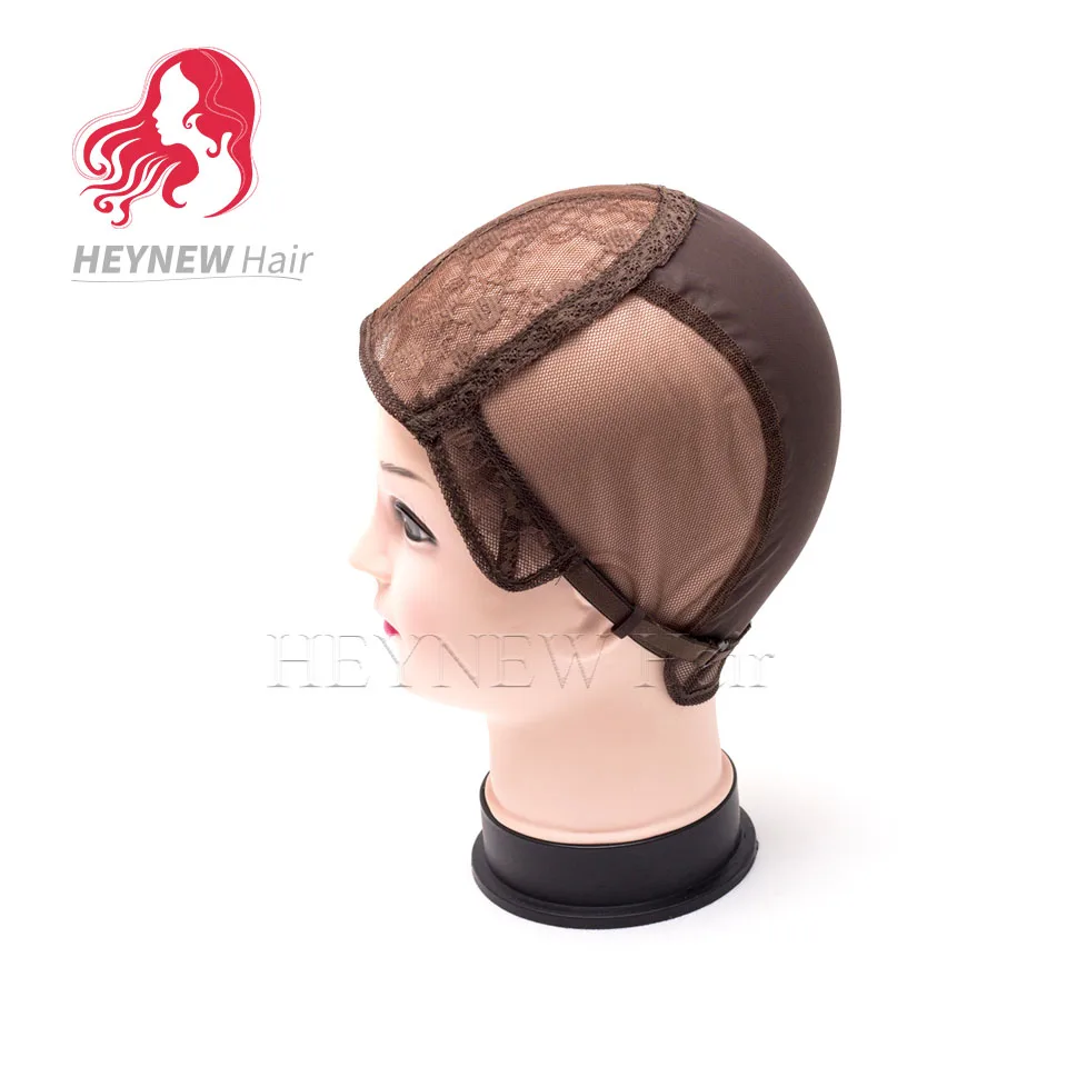 

Lace Wig Making Tools 5PCS Wefted Wig Caps For Making Wigs Brown Color Wig Netcap Weaving Caps With Adjustable Straps Back M/L