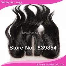 3 way part lace closure Brazilian virgin hair swiss lace closure bleached knots three part 4 x 4 in stock
