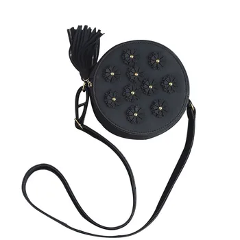 

Women Small Flower Tassel Bag Trend Single Shoulder Diagonal Small Round Bag Dropshipping Borsa a tracolla#40