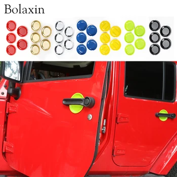 

5 Pcs Bolaxin Colorful External Door Bowl Wrist Ring Trim Cover Stickers For 2007 - 2017 Jeep Wrangler JK 2 Door