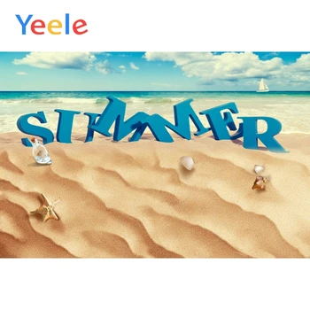 

Yeele Summer Seaside Shell Sand Starfish Scene Baby Children Photography Background Photographic Backdrop Vinyl For Photo Studio