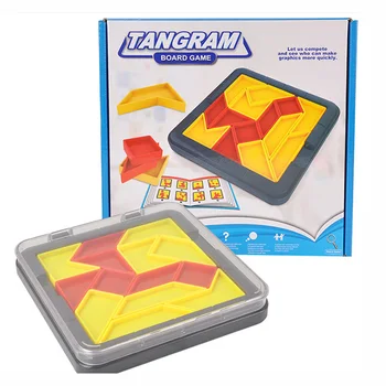 

Tangram Board Game Education Logical hinking Games High Quality Plastic Education Game with English Instructions