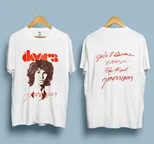 New reprint Vintage 1980 s Jim Morrison THE DOORS Gray S-3XL New Men Cotton T-Shirt Men Summer Short Sleeves T Shirt morrison t home