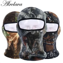 Теплая Флисовая Балаклава, зимние теплые шапки для охоты, рыбалки, камуфляжной расцветки, велосипедная мотоциклетная маска