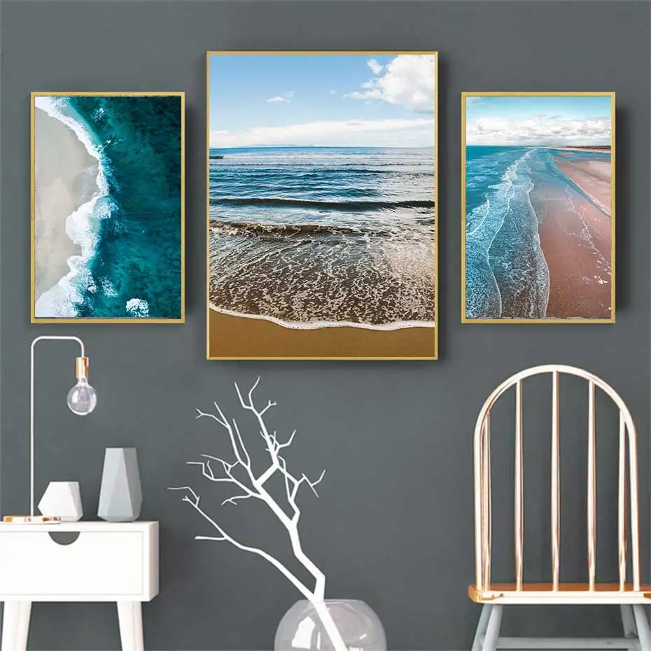 Beautiful Sea Ocean Prints Posters Modern Natural Canvas Painting On The Wall For Living Room Home Decor Life Quotes Pictures (3)
