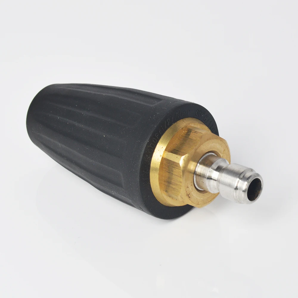 Ceny Wysokociśnieniowe czyszczenie wody mosiężna obrotowa dysza BlasterTurbo 280bar 4000psi do myjni samochodowych pod wysokim ciśnieniem