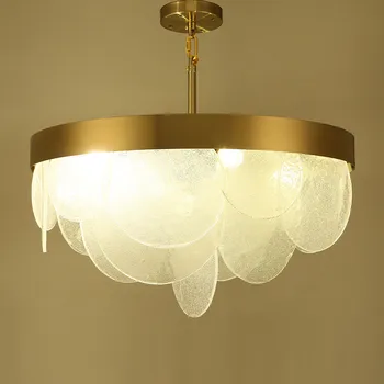 

Pendant Light Luxury Crystal Round Glass Handing Lamp D60cm For Living Room Restaurant Project Suspension Home lighting PA0115