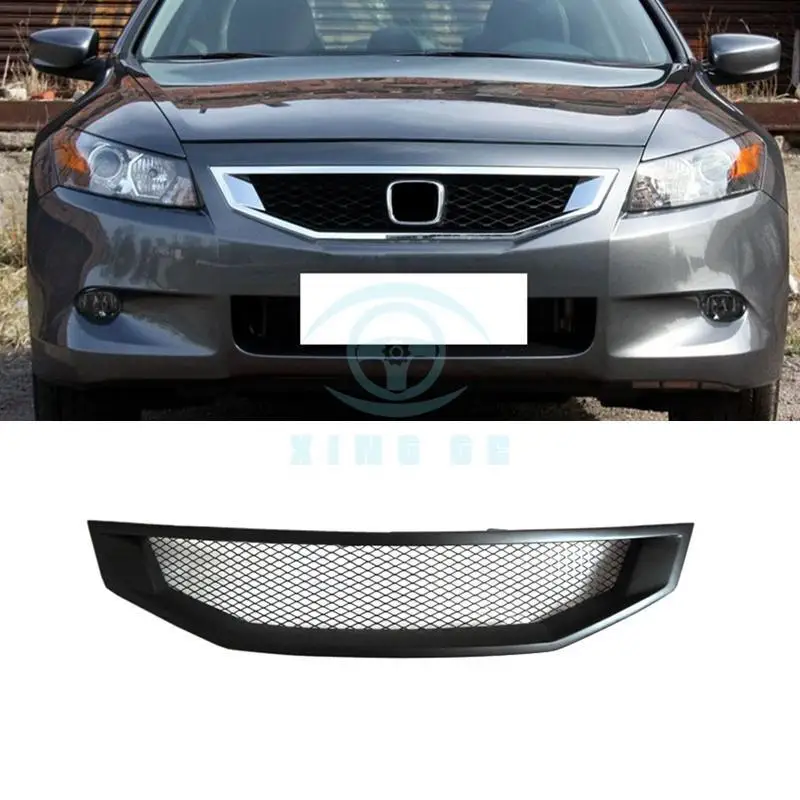1 шт. Авто изменения для Honda Accord 2008 матовый черный смолы передняя решетка |
