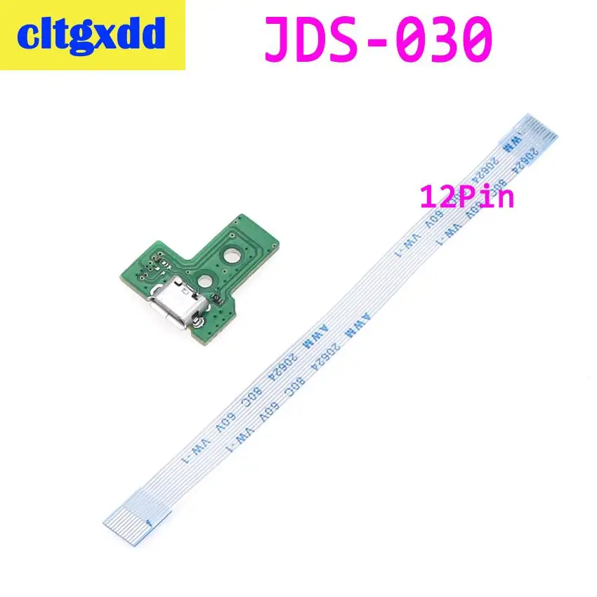 Cltgxdd для PS4 контроллер usb порт зарядки разъем платы 12Pin JDS 001 011 030 040 055 14Pin 001 соединительный кабель - Цвет: 030 12pin