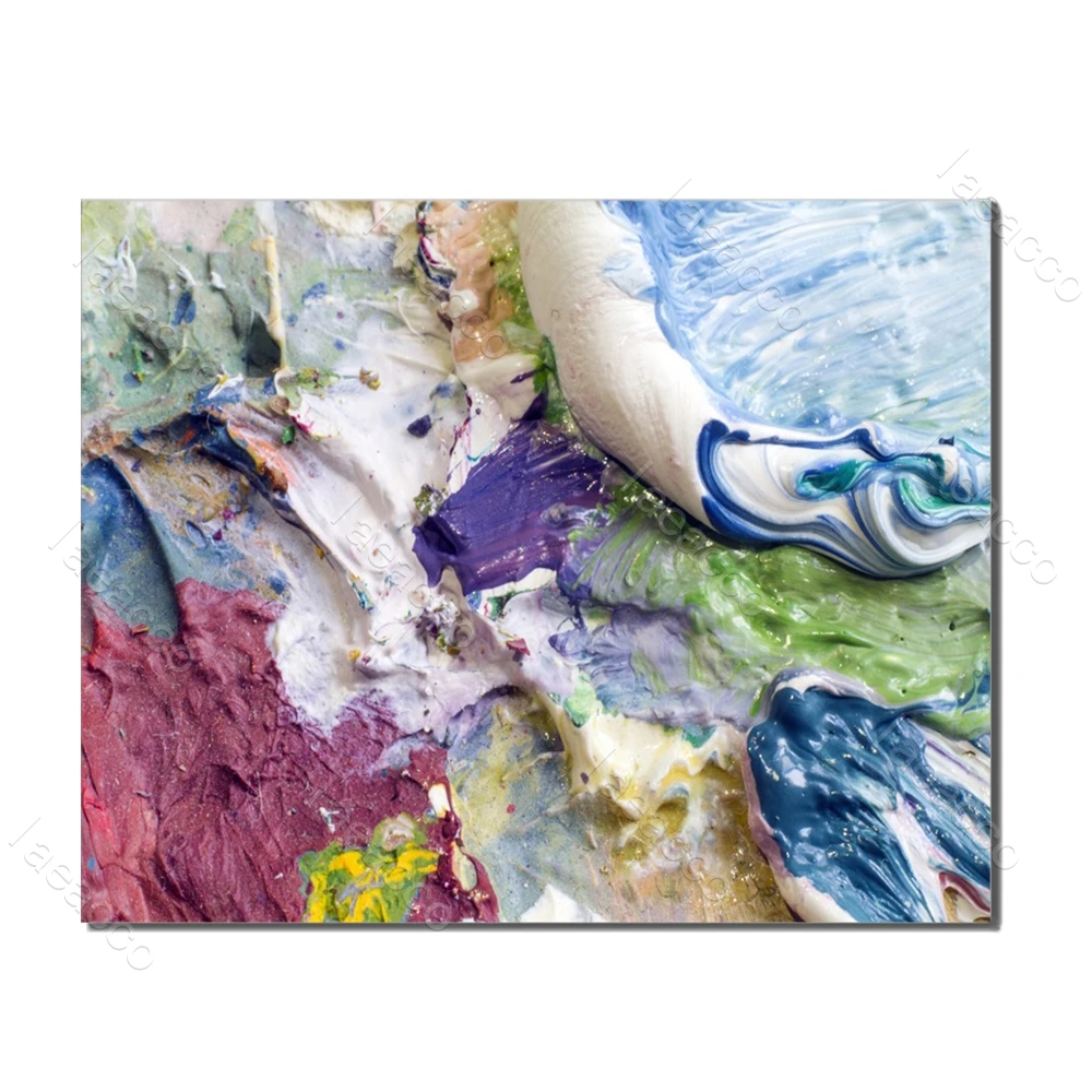 

Laeacco Abstract Graffiti Watercolor Wall Art Vintage Posters and Prints Canvas Painting Living Room Bedroom Home Decor No Frame