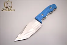 D2 fixed steel blade camping outdoor survival knife tactical knifes tool knife blue handle multi sharp convenient triangle head