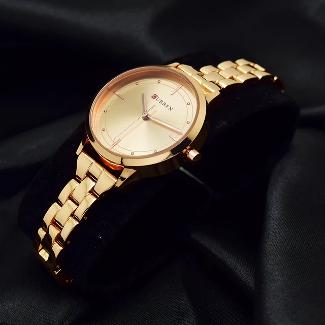 Buy CURREN Simple Black Bracelet Watch Women Wrist