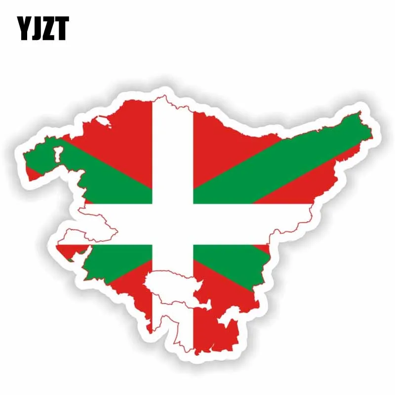 YJZT 8 9 см * 6 5 аксессуары Pais Vasco Pays Флаг Страны Басков Автомобильная наклейка из ПВХ