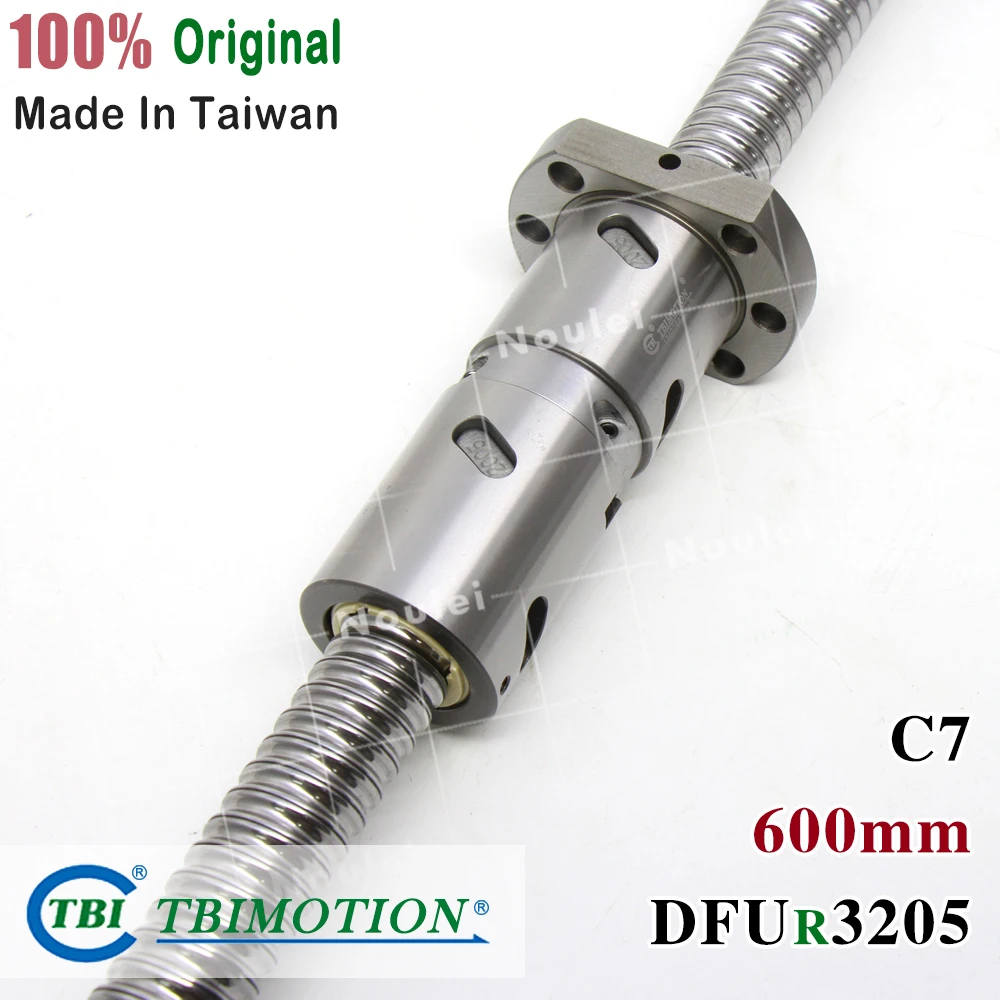 

TBI 3205 C7 600mm ball screw 5mm lead with DFU3205 ballnut with end machined for CNC diy kit DFU set