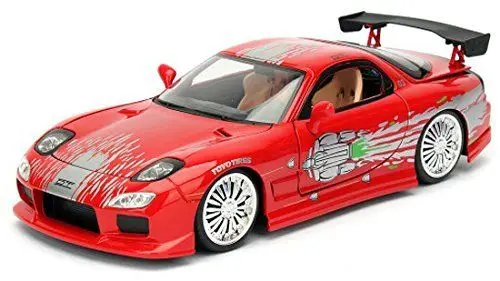 

Jada 1:24 DOM'S MAZDA RX-7 Red RX7 Diecast Model Rcing Car NEW IN BOX