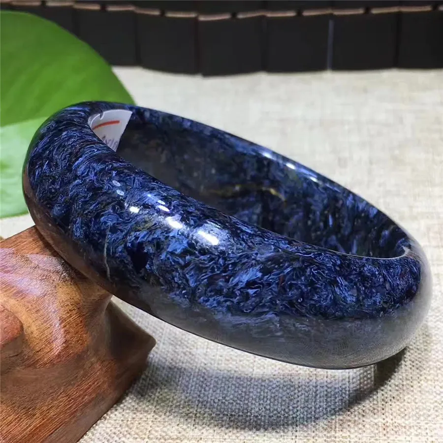 

Genuine Natural Namibia Blue Pietersite Gems Stone Women Bangle AAAA Inner Diameter 57MM