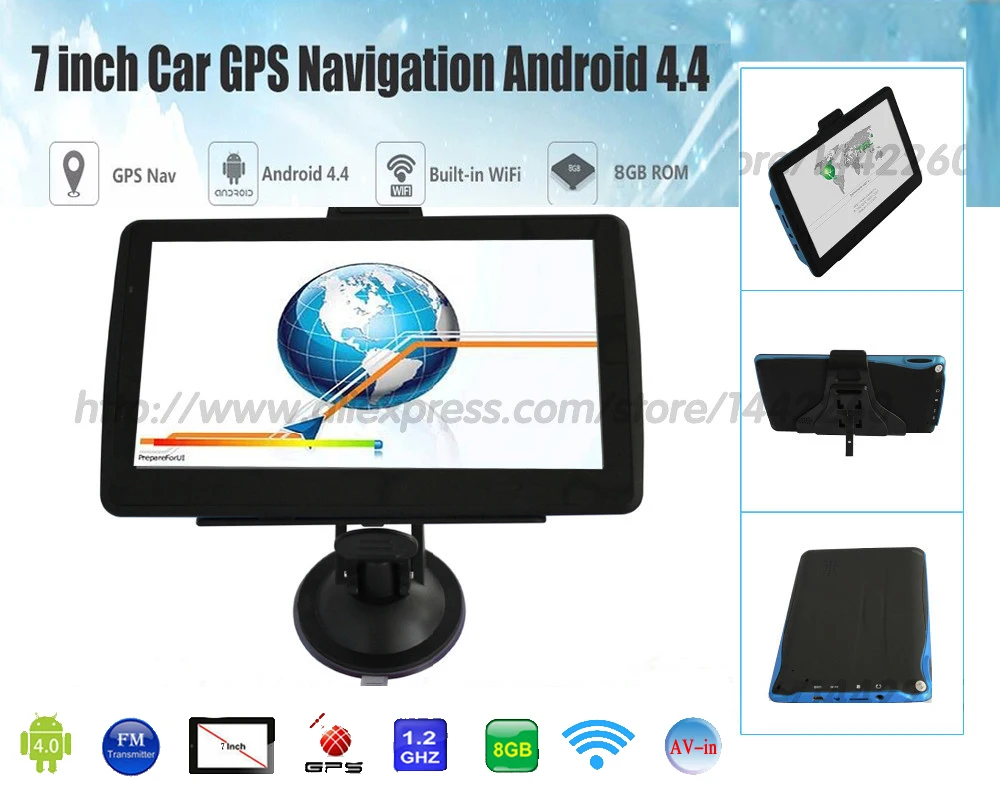 Katarina Бесплатная доставка 7-дюймовый Автомобильный GPS навигатор Android 8G 512MB Bluetooth WIFI