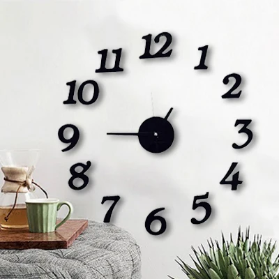 

Wall Clock Modern Design Rushed Mirror Sticker 3D Diy Exquisite Light Durable Watches Quartz Clocks Self Adhesive Wall Clock