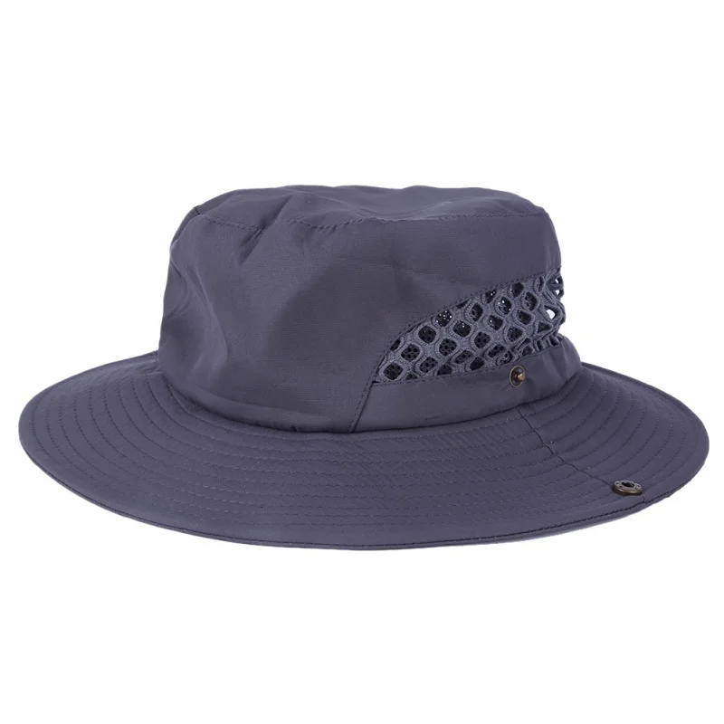 Outdoor Breathable Fishing Bucket Hat Cotton Polyester Wide brimmed hat