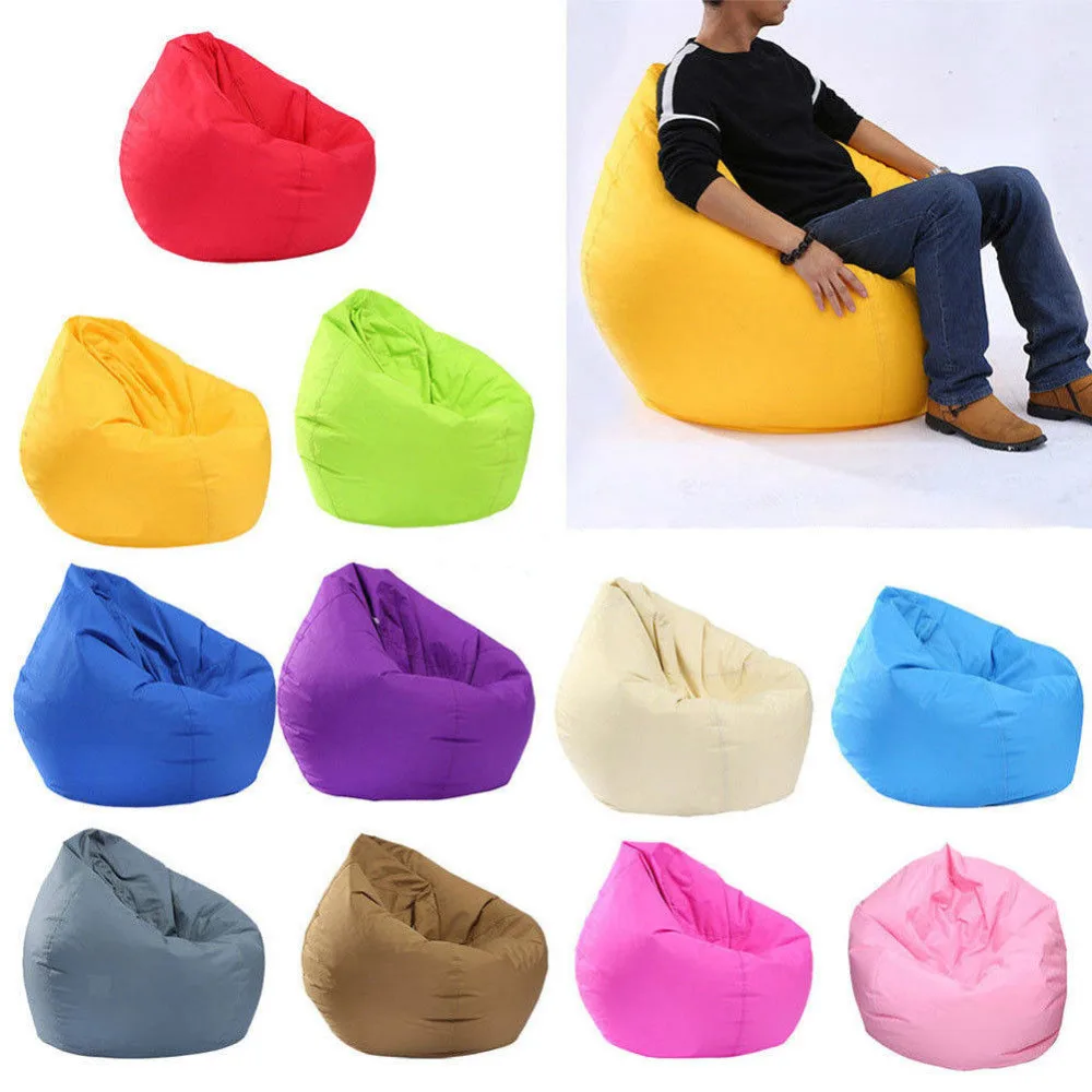 

Large Small Lazy BeanBag Sofas Cover Chairs without Filler Linen Cloth Lounger Seat Bean Bag Pouf Puff Couch Tatami Living Room