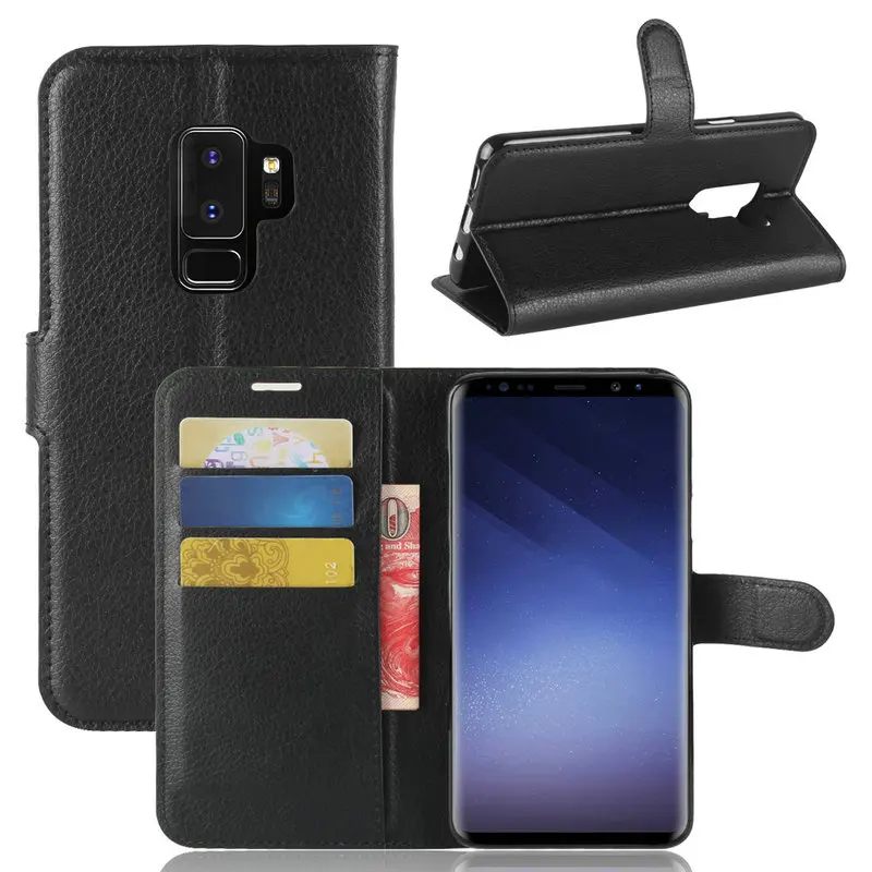 Для Samsung Galaxy S9 Plus + 6 2 &quotЧехол-кошелек для телефона 5 8&quot Флип кожаный чехол Etui coque