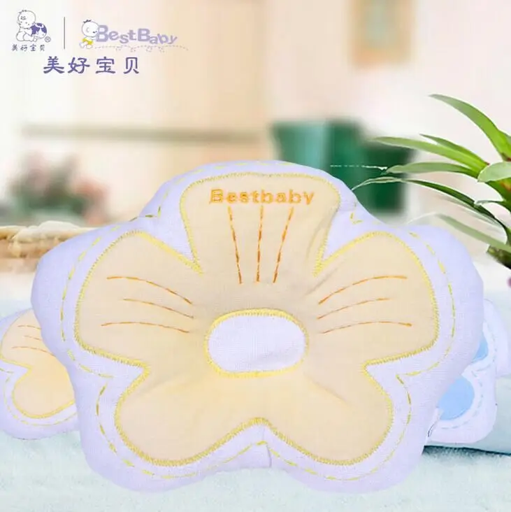Брендовая Подушка для новорожденных, цветная хлопковая детская подушка для сна, удобные детские подушки 3 цветов, мягкая подушка для новорожденных