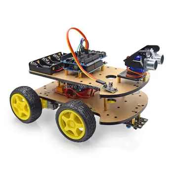 

Mini breadboard For Robot Car Assembly Kit Multi-Functional 4WD Robot Car Chassis Kits with R3 board 170 point