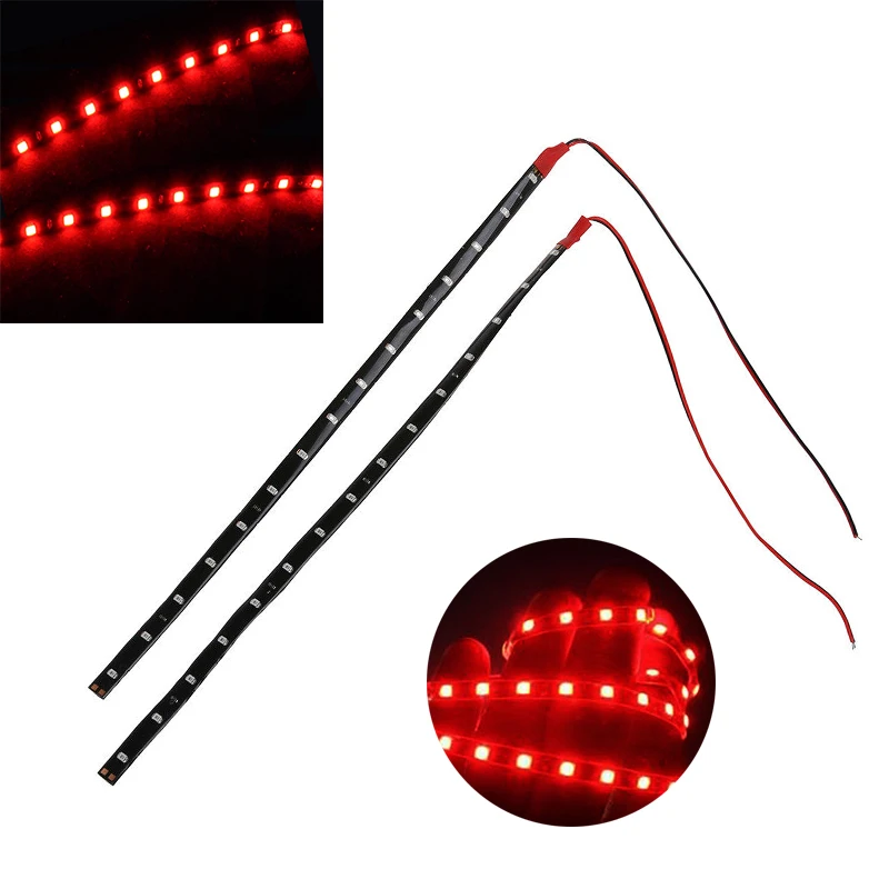 JX-LCLYL 2 шт. 30 см Гибкая 3528 15LED салона Underdash ног полосы светильник красный |