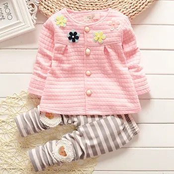 

New Baby Girl Clothes TWO PIECES O-NECK Print Infant Clothing Bebek Giyim Baby Girl Clothing 6GST029