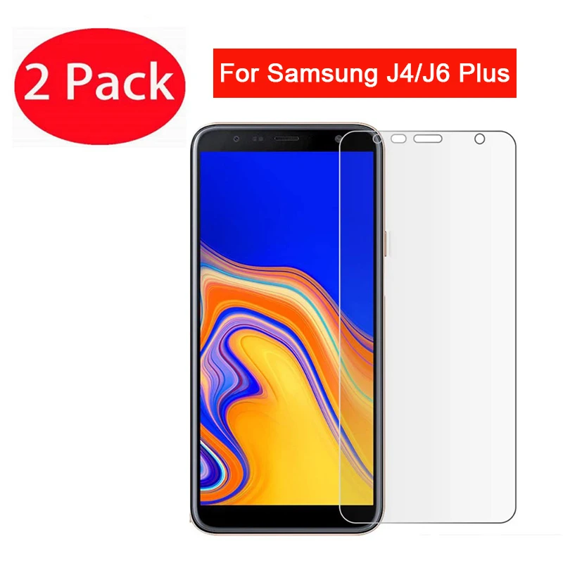 

2pcs Tempered glass for Samsung Galaxy j6 j4 plus protective glass Screen Protector samsong galax Galaxi J 4 6 4j 6j safety film