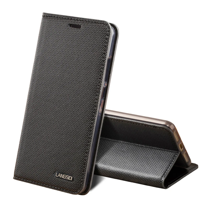 

Wangcangli Genuine Leather Flip Case For iPhone 8 X Business Style 3 Card Slots Purse Phone Cover For iPhone 6 6S 7 Plus Wallet