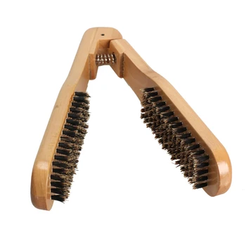 

Useful DIY Salon Hair Straightener Wooden Brush Comb Anti-static Dual-Brush Hairdressing Comb