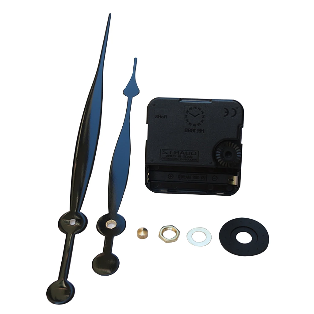 

Prefessional HR1688 Black Silent Quartz Wall Clock Movement DIY Hands Mechanism Repair Parts Replace