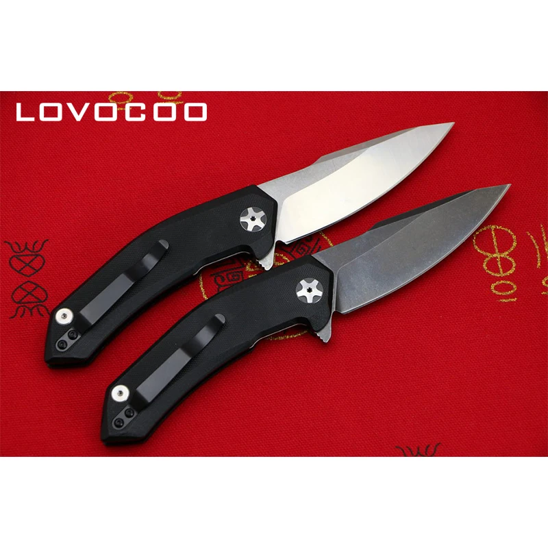 LOVOCOO ZT0095 высокое качество 9CR18MOV лезвие G10 Ручка Открытый Флиппер складной нож Кемпинг Охота Карманные Подарочные Ножи EDC инструменты