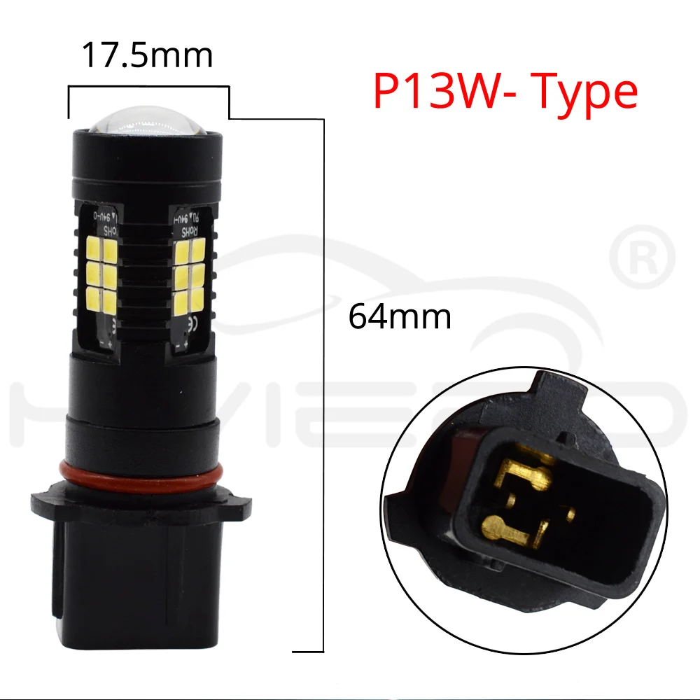 1 шт фара 9004 9005 9006 9007 H4 H7 H8 H10 H16 P13W R5W 3030 чипы 21 SMD 1260LM DRL 9~ 20V противотуманная фара в сборе