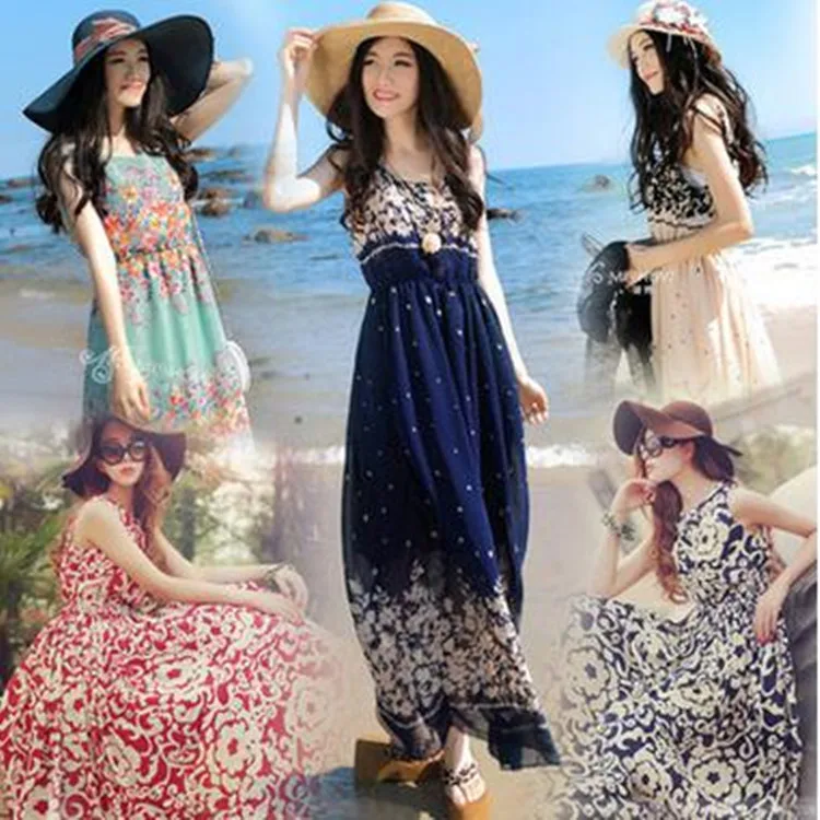 2016 Women's maternity clothes Bohemian Dresses Hawaii Holiday Style