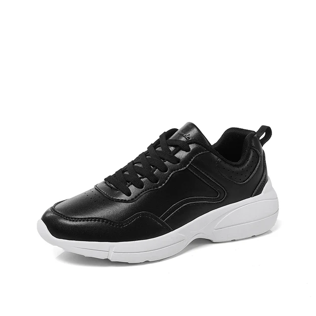 Leather Running Shoes Women Comfortable Outsole Ladies Walking Sneaker