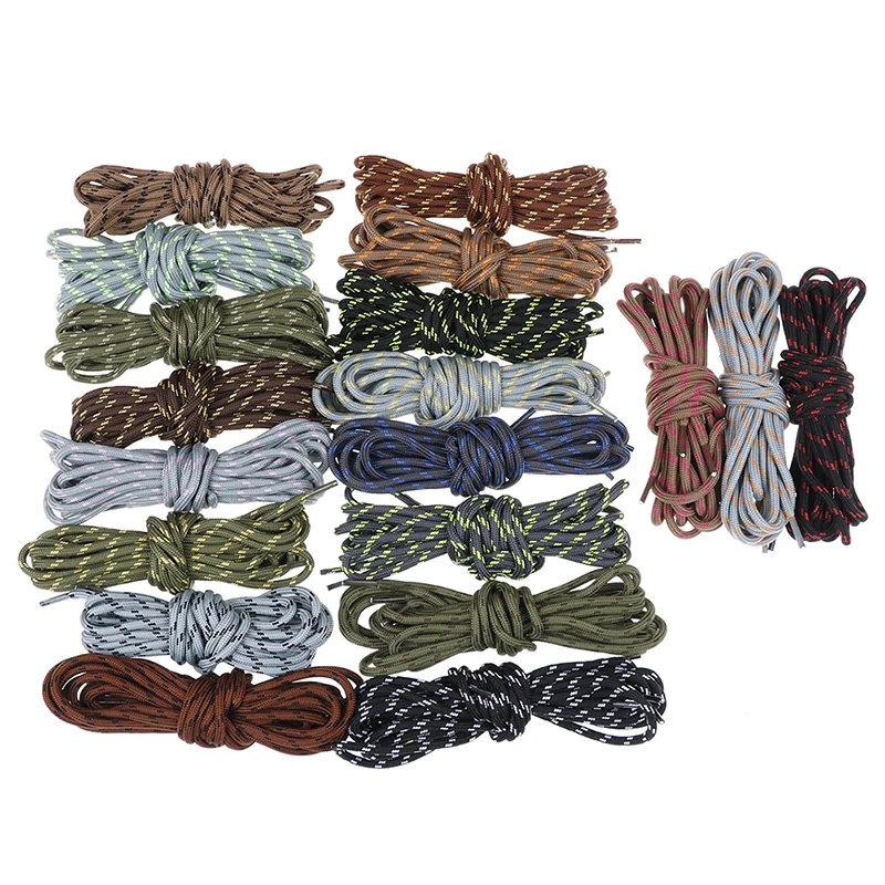 

outdoor sport casual 19Colors 160CM round shoelaces hiking slip rope shoe laces sneakers boot shoelaces strings 2Pairs